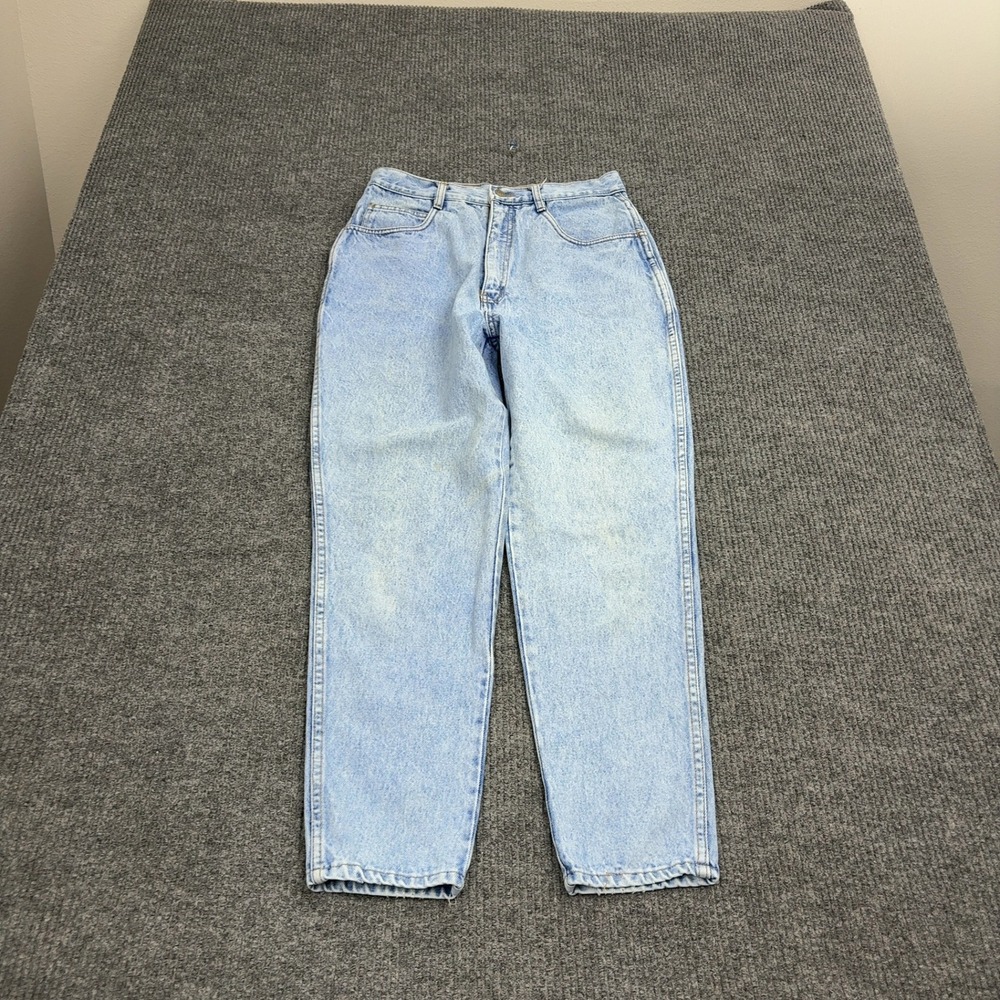Vintage Bill Blass Jeans Womens 12P Light Wash 100% Cotton High Rise Mom Jeans